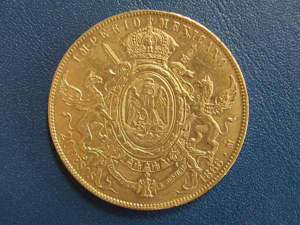 Mexico-Maximilian-Gold-20-Pesos